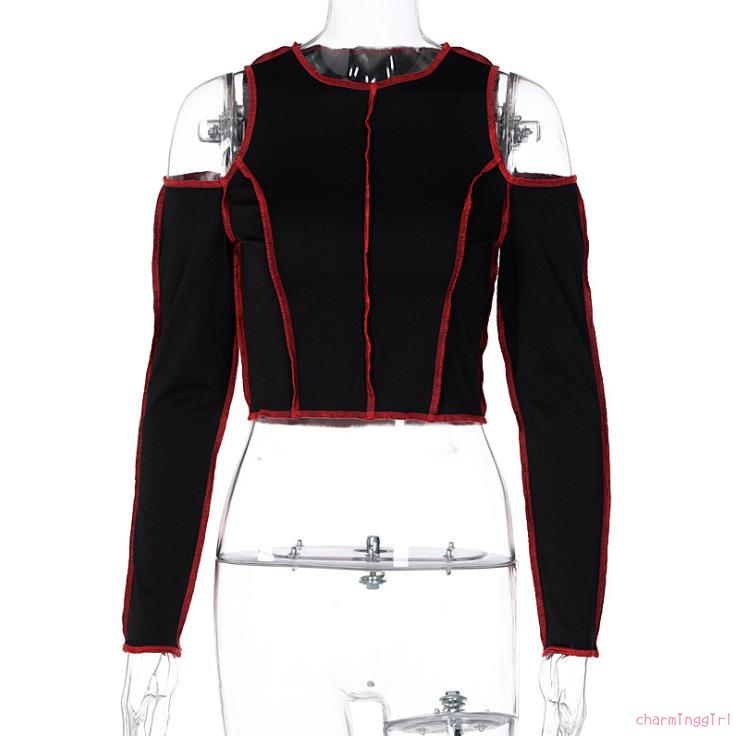 Áo kiểu nữ tay dài hở vai phong cách thời trang quyến rũ