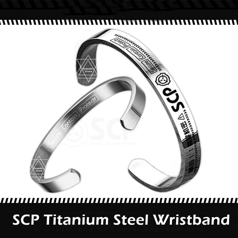 Vòng Đeo Tay Bằng Thép Titanium Phong Cách Anime SCP 173 096 106 179 1522