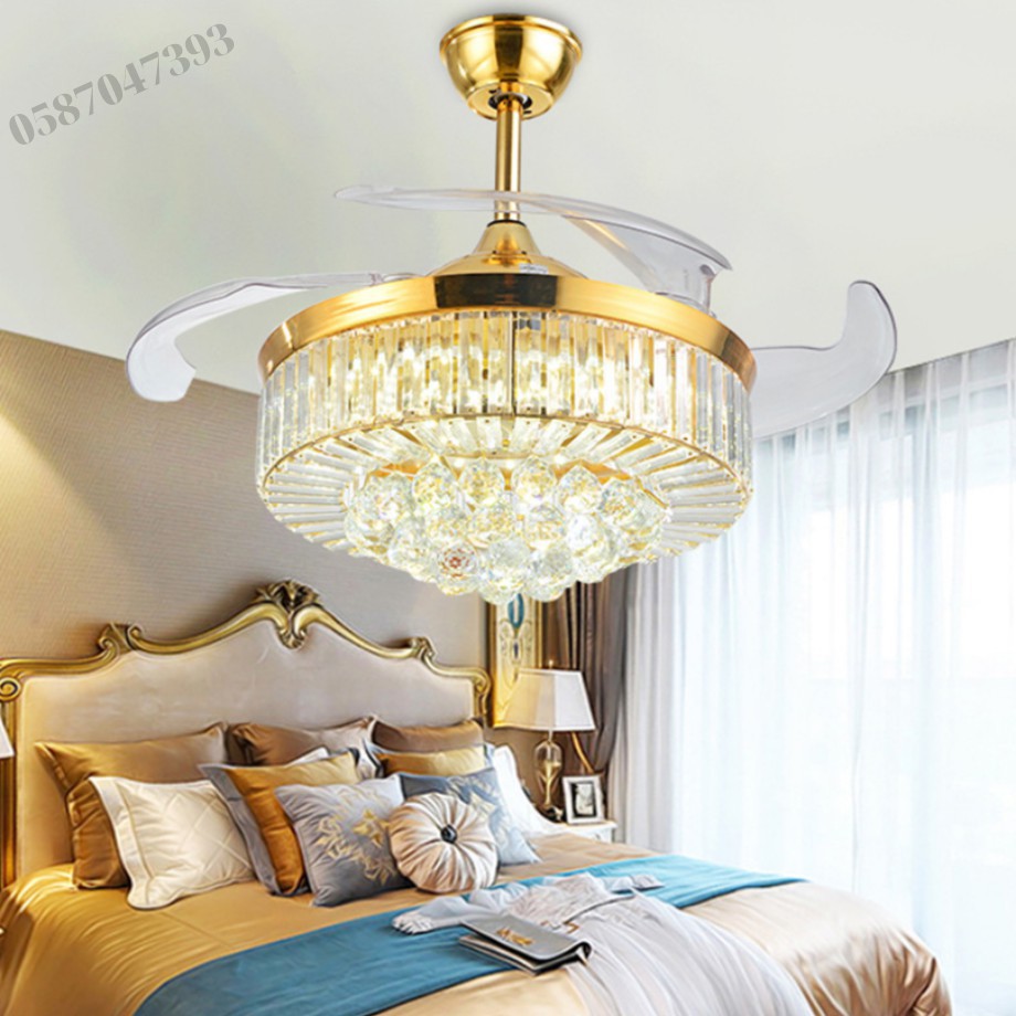 Quạt Trần -Quạt trần đèn - Quạt trần phòng khách- cánh cụp cánh xòe có 3 chế độ ánh sáng sang trọng BH 10 Năm | BigBuy360 - bigbuy360.vn