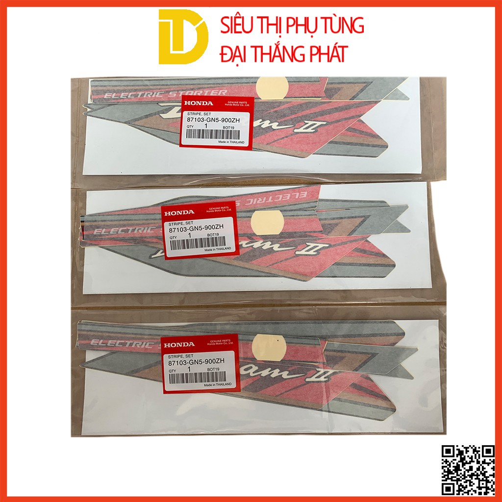 Bộ TEM xe DREAM full bộ zin chính hãng HONDA 3 lớp 6 miếng