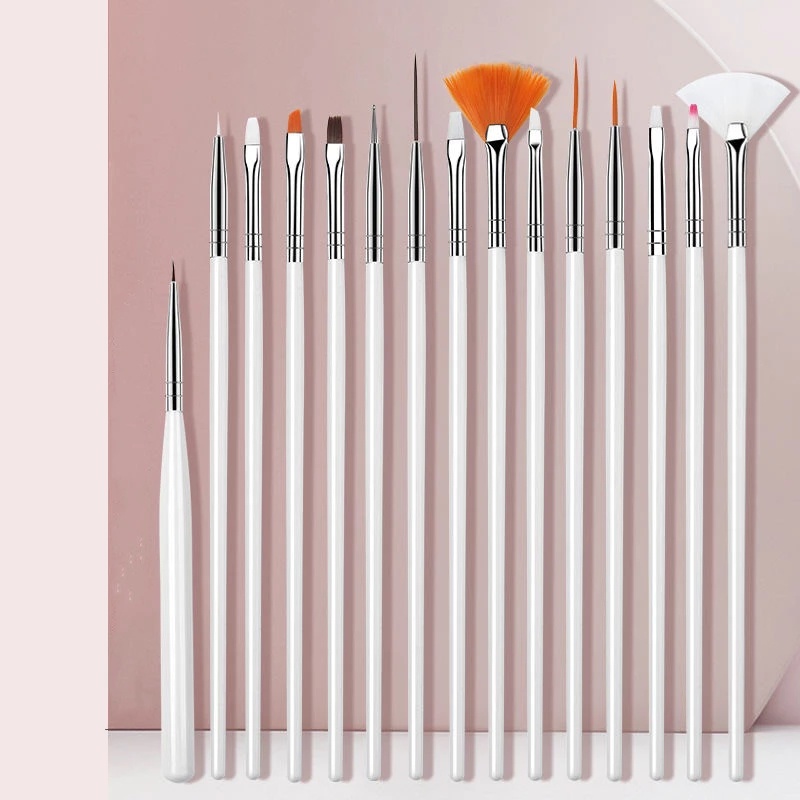 [Hàng mới về] Bộ 15 cọ vẽ trang trí móng tay nghệ thuật chuyên nghiệp tiện lợi