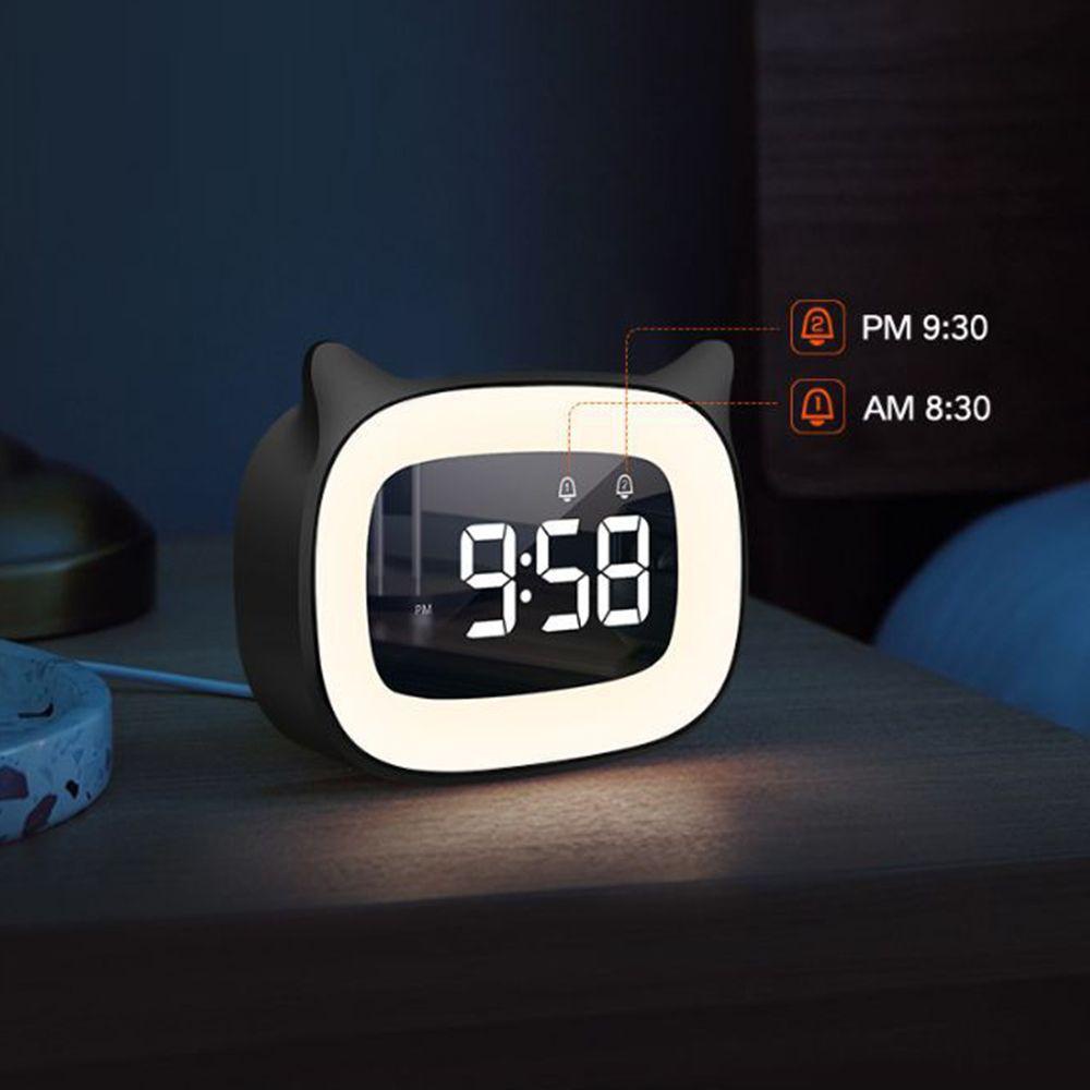 Đồng Hồ Báo Thức Điện Tử Để Bàn Có Đèn LED Hiển Thị Nhiệt Độ Và Lịch