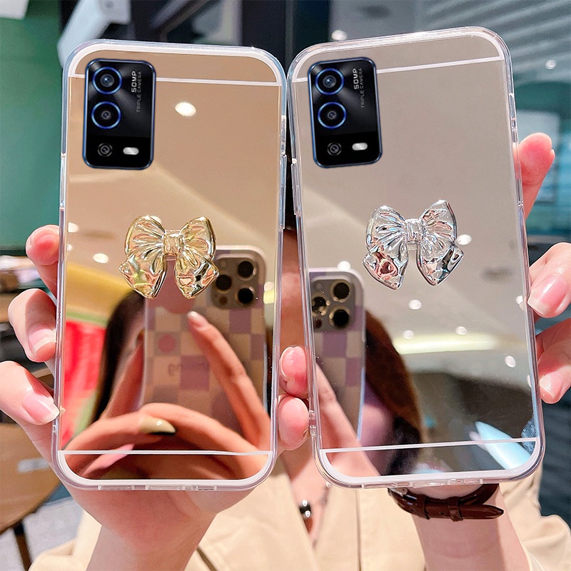 Ốp Điện Thoại Tráng Gương Viền Mềm Thời Trang Cho OPPO A55 4G Young
