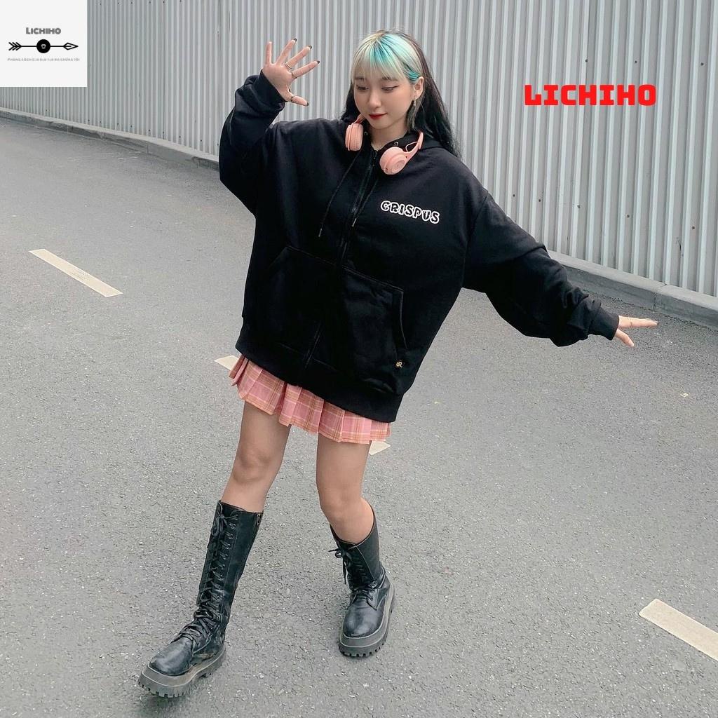 Áo hoodies dây kéo unisex fom rộng CRISPUS AKNM17 LICHIHO jacket nỉ nam nữ hottrend street style mềm mịn rẻ đẹp | BigBuy360 - bigbuy360.vn