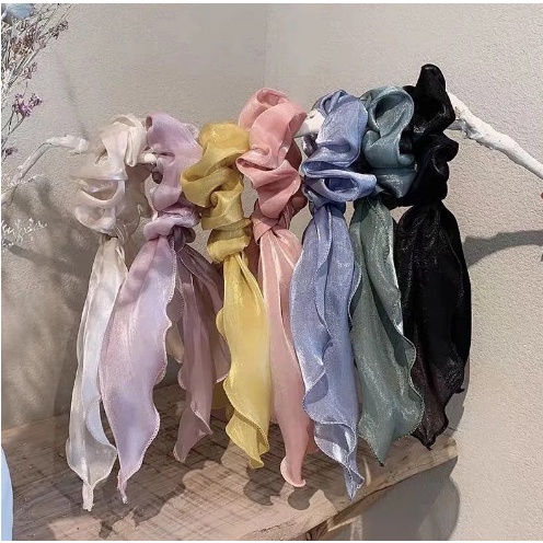 [Ảnh thật] Dây buộc tóc thắt nơ tiểu thư xinh xắn Dây buộc tóc cho nữ chất liệu voan cao cấp N3000 -Như Trang Plaza