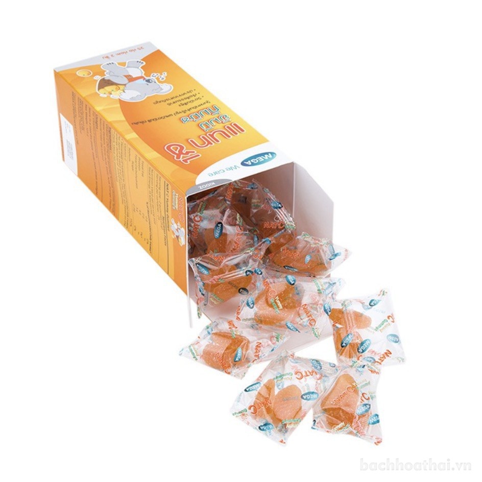 Kẹo dẻo Mega We Care NAT C Yummy Gummyz tăng đề khán cho trẻ em Thái Lan