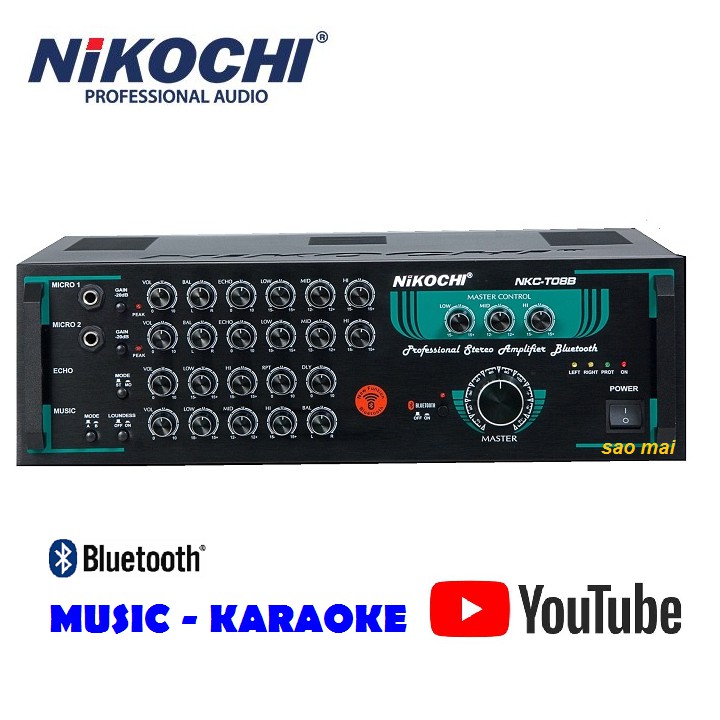 [TPHCM] Amply Bluetooth Karaoke NIKOCHI T08B - Dòng cao cấp