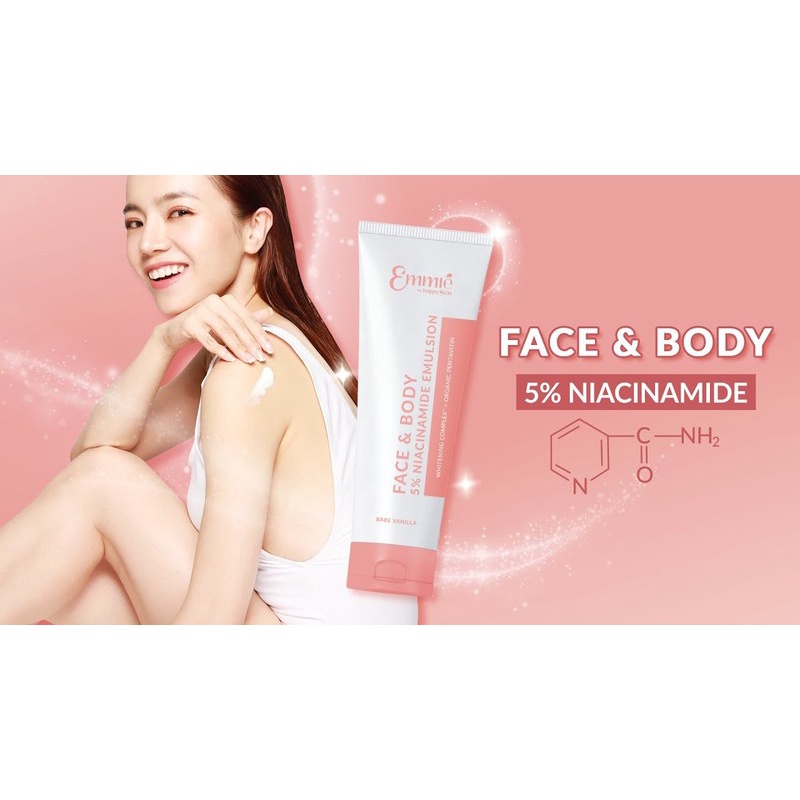 KEM DƯỠNG DA EMMIE FACE &amp; BODY 5% NIACINAMIDE EMULSION 150ML CHÍNH HÃNG - 8478