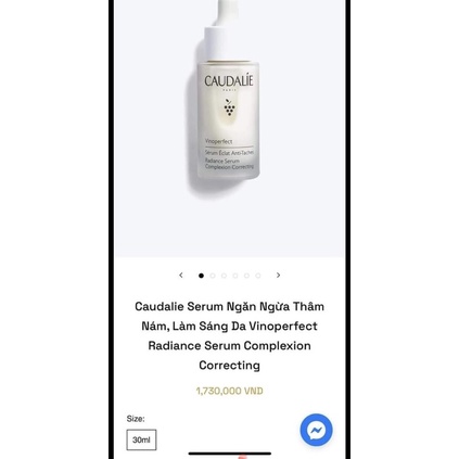 𝐒𝐞𝐫𝐮𝐦 𝐂𝐚𝐮𝐝𝐚𝐥𝐢𝐞 giảm nám dưỡng ẩm trắng da