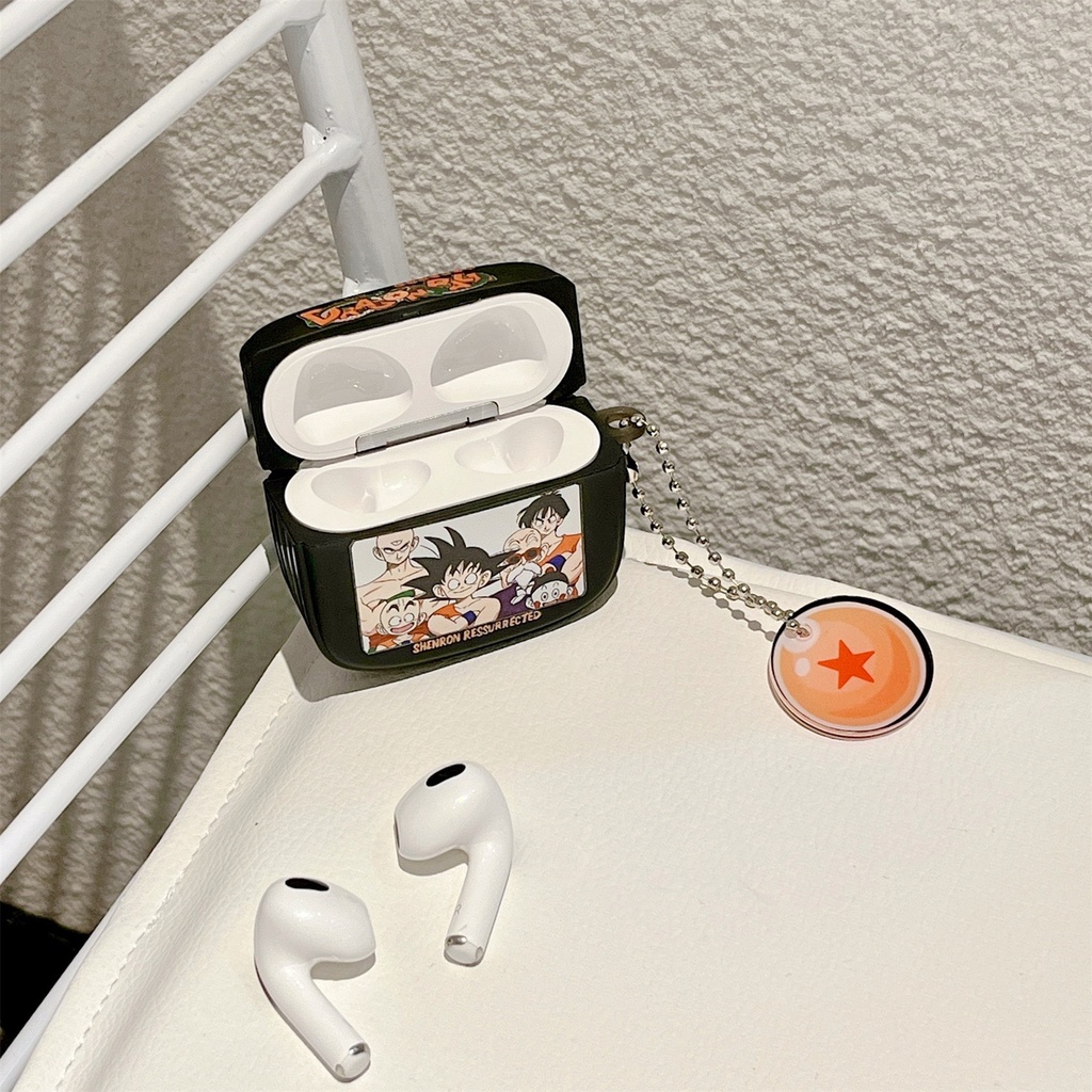 Vỏ Bảo Vệ Hộp Sạc Tai Nghe Bluetooth AirPods 1 / 2 / 3 2021 Pro2 2022 Bằng Silicon Họa Tiết Hoạt Hình Dragon Ball