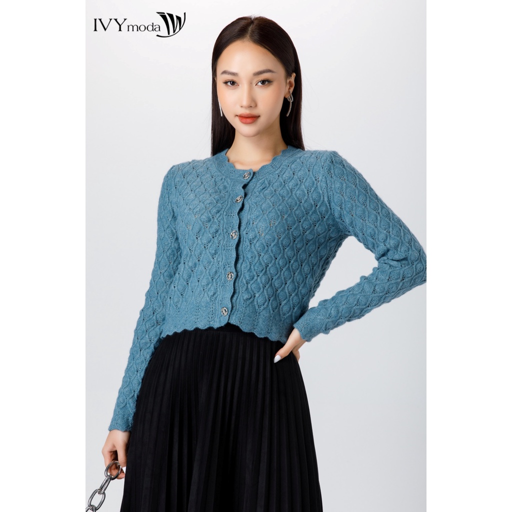 Áo khoác len nữ ngang hông IVY moda MS 77B8035