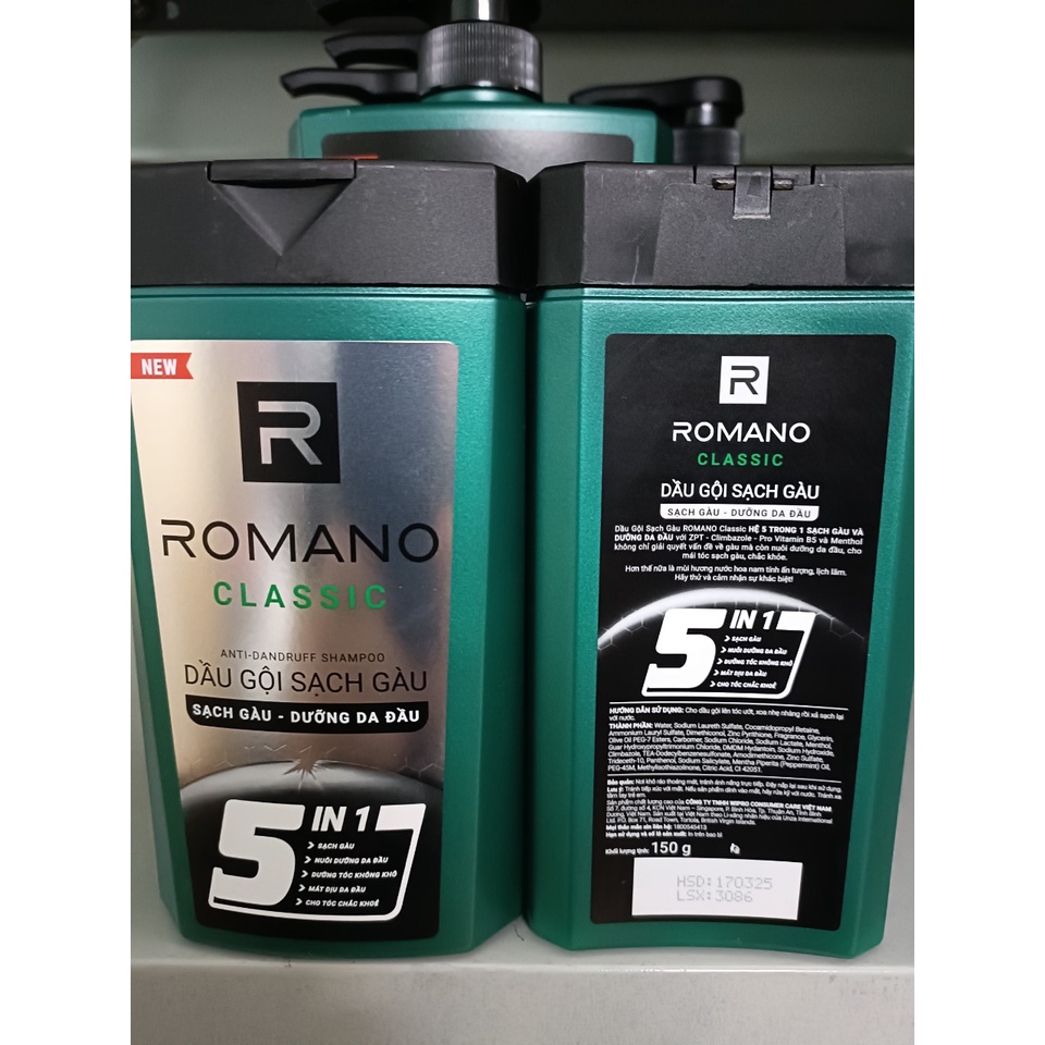 Dầu gội/ Sữa tắm nước hoa Romano 150g/ 180g