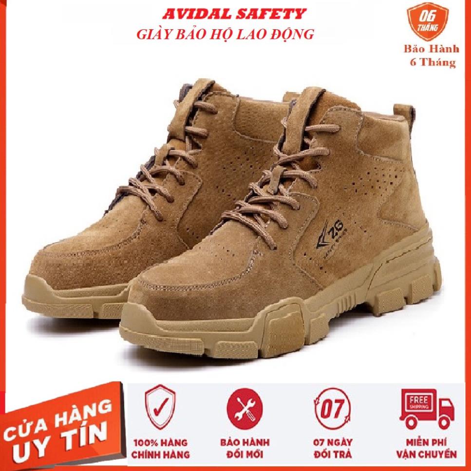 Giày bảo hộ lao động nam cao cổ an toàn lao động AVIDAL chống đinh chống va đập mẫu mới 2022 #