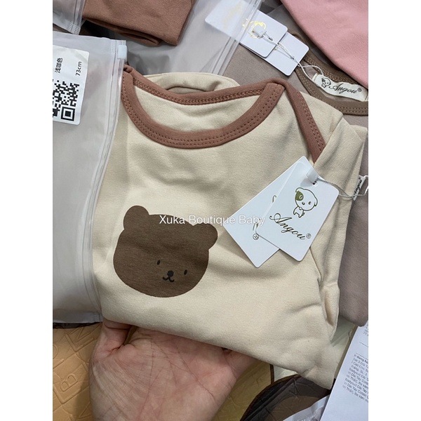 Bộ Đồ Thỏ Gấu Kèm Mũ 3  Màu Thu Đông Cho Bé QCCC