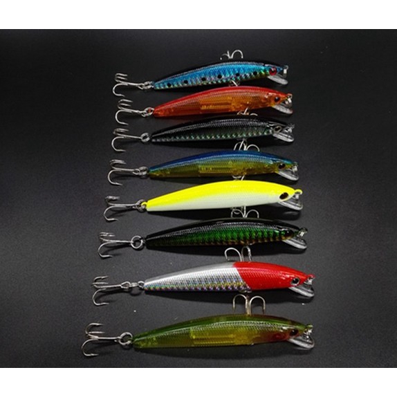 Mồi Câu Cá Giả Phát Sáng Bằng Nhựa Cứng 8.5cm 8g