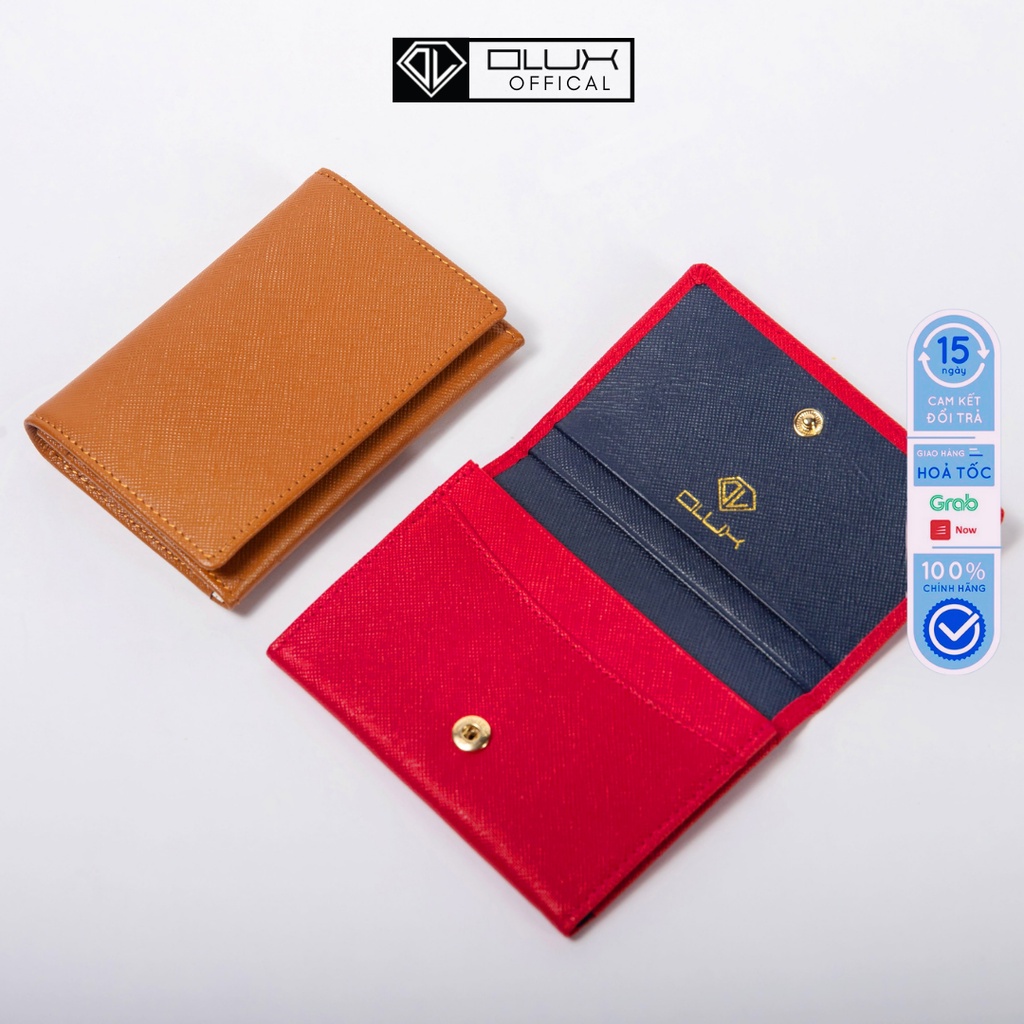 [Siêu Sang] Ví mini nữ, ví card da safiano Cardholder Kate - thời trang OLUX