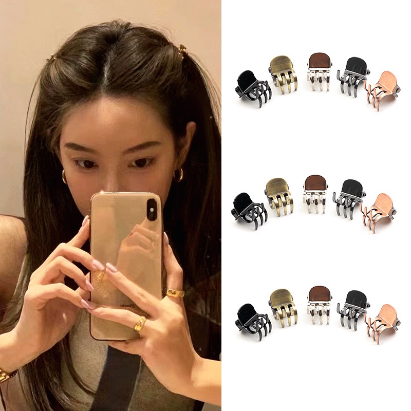 Bộ 2 Kẹp Tóc Nhỏ Xinh Sáu Màu Thời Trang Phong Cách Hàn Quốc Cho Nữ
