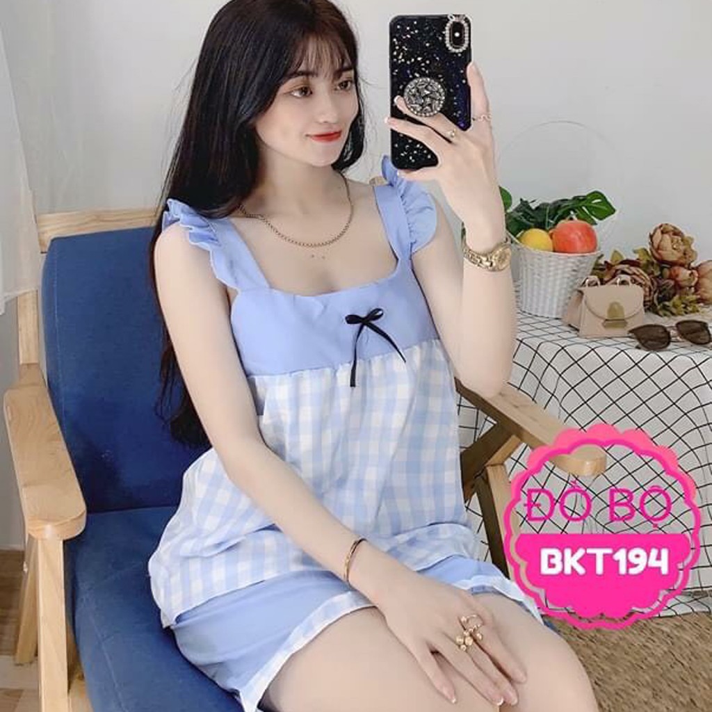 [Mã WABIG19 giảm 15% đơn 150k] Đồ mặc nhà nữ 💥 FREE SHIP 💥 Đồ bộ ngủ xinh xắn, kẻ sọc caro siêu dễ thương | BigBuy360 - bigbuy360.vn