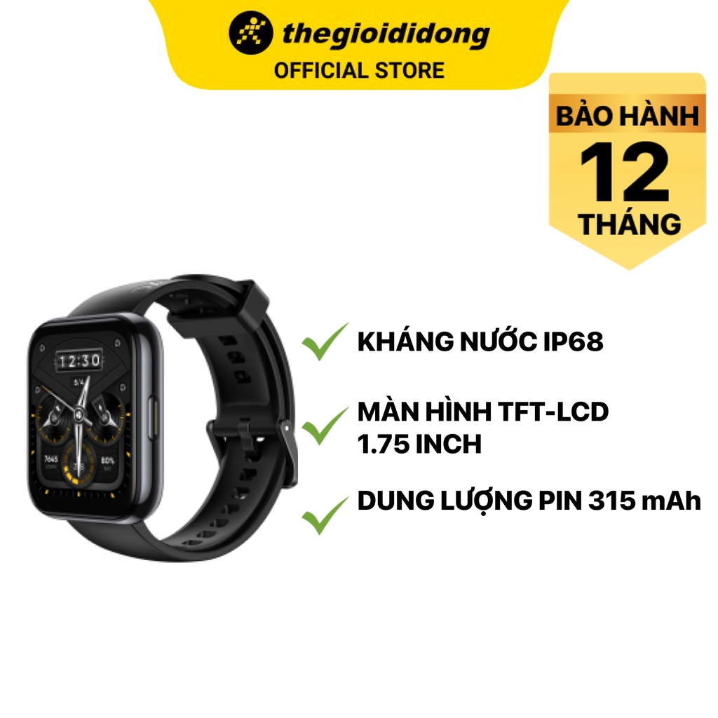 Đồng hồ thông minh Realme Watch 2 pro dây silicone xám