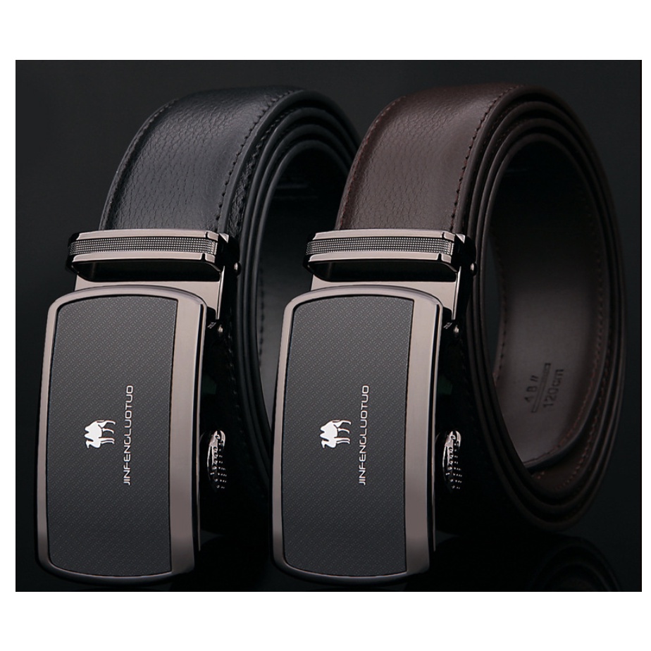 Thắt lưng nam da bò nguyên chất mặt khóa tự động hợp kim cao cấp