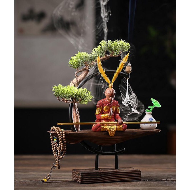 Tượng Tôn Ngộ Không – Tề Thiên Đại Thánh gốm màu đỏ mới 2021