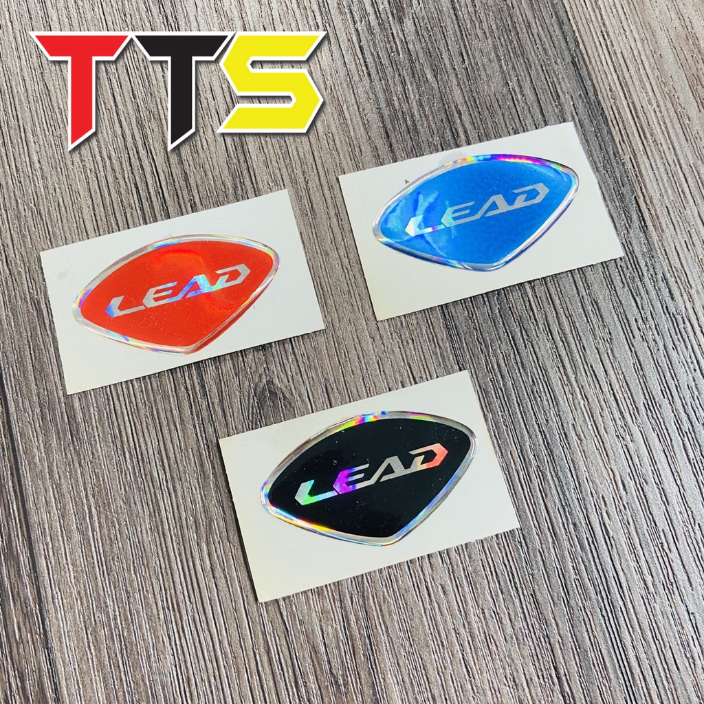 ( LEAD ) Logo tem chữ LEAD dán mặt nạ chất liệu nhựa nổi nhiều màu sắc nổi bật