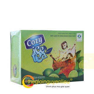 Trà Cozy Ice Tea hòa tan Hương Chanh hộp 18 gói - thegioinguyenlieu.vn