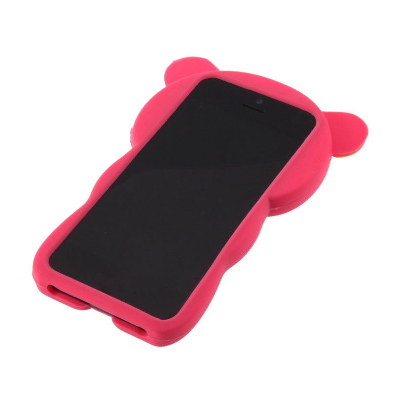 Ốp điện thoại Silicone Hình Gấu 3d Dễ Thương Thích Hợp Cho Iphone 5 (8.2)