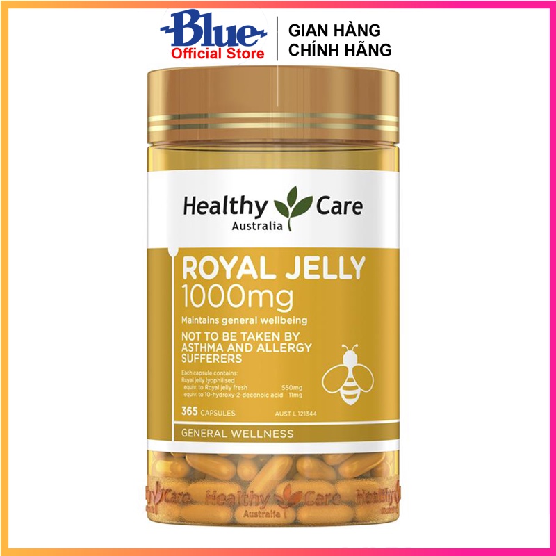 Sữa Ong Chúa Healthy Care Royal Jelly 1000mg 365 Viên Úc Chính Hãng, Golden Health