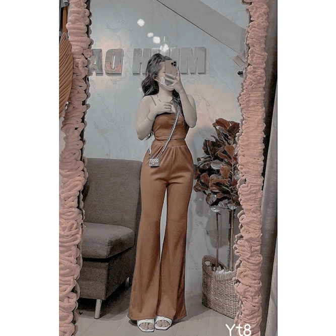 MẪU HOT SIU ĐỈNH SÉT BỘ DÀI ÁO HAI DÂY THUN GÂN TÔN DÁNG SEXY CỰC ĐẸP DD