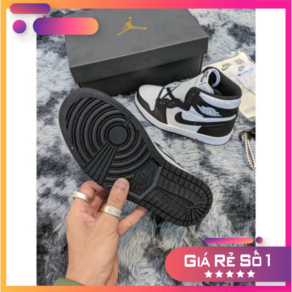 Giày thể thao JD pan.da, Giày JD1 cao cổ đen trắng nam nữ cực hot dễ phối đồ 2021 Rẻ Nhất Shopeee