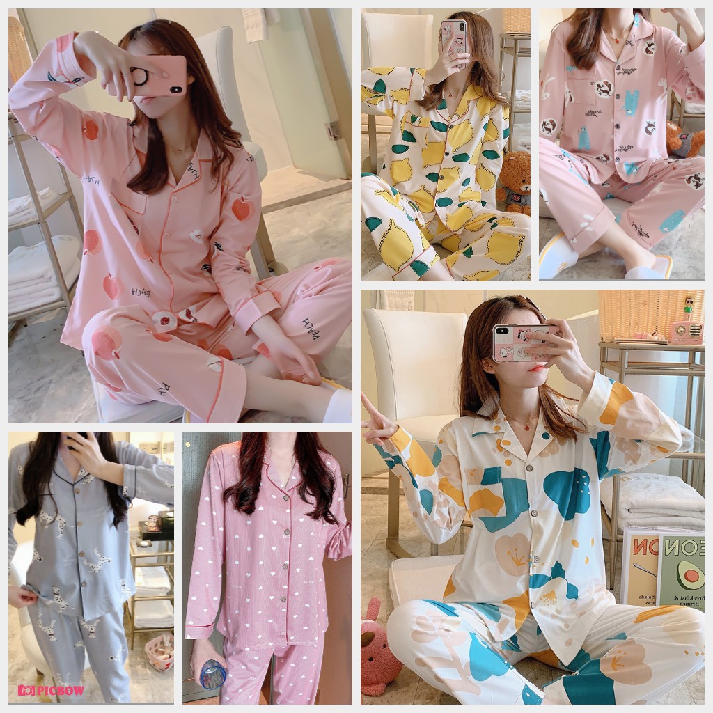 Pijama- Bộ Ngủ Nữ cotton dài tay quần dài DDCP01