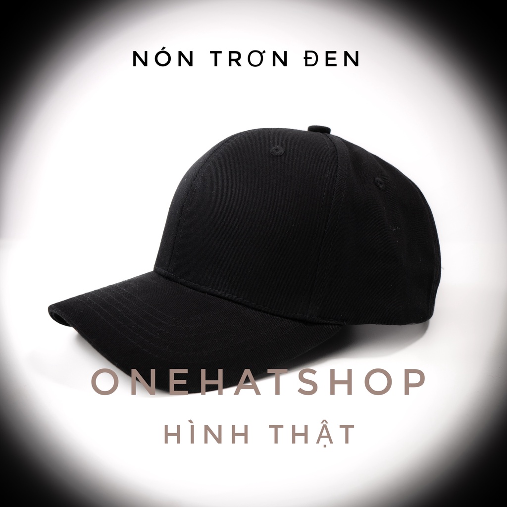 Nón lưỡi trai trơn đen-Vành cong đẹp không bị bè-Fom nón Baseball cap - chất lượng cao - rất đẹp