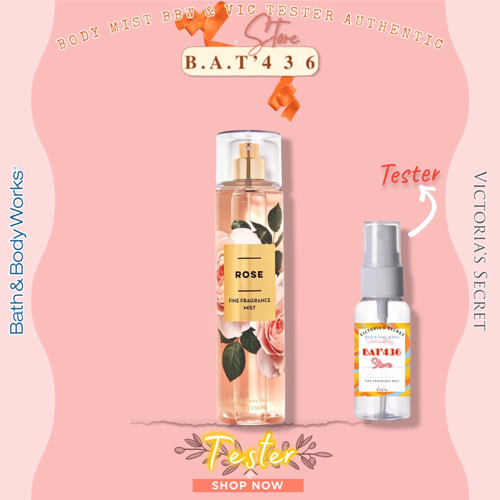 [Mẫu thử] Xịt thơm Body Mist 𝐁𝐚𝐭𝐡 𝐚𝐧𝐝 𝐁𝐨𝐝𝐲 𝐖𝐨𝐫𝐤𝐬 𝐑𝐨𝐬𝐞 10ml-30ml-50ml-100ml