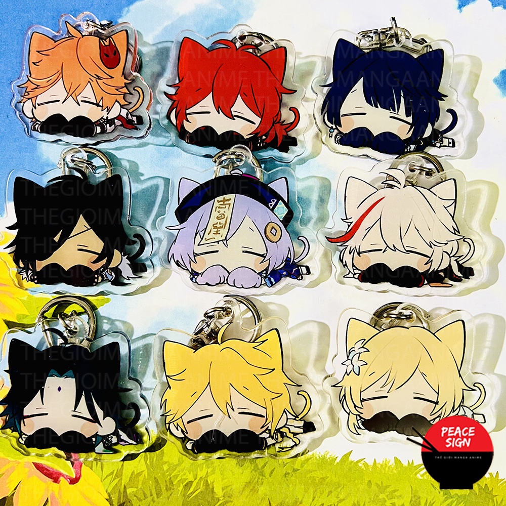 ( TAI THÚ NGỦ ) Móc khóa nhân vật GENSHIN IMPACT game anime chibi mica trong acrylic xinh xắn đáng yêu