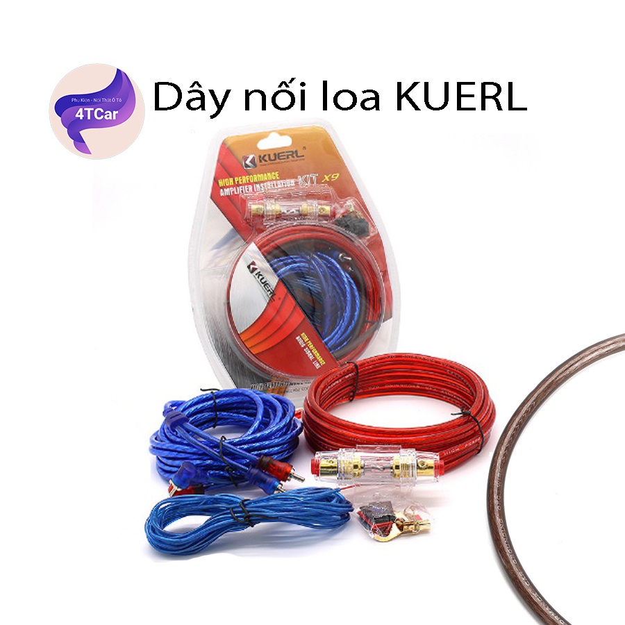 Full Bộ Kit dây đấu nối lắp đặt loa Siêu trầm Ô tô KUERL