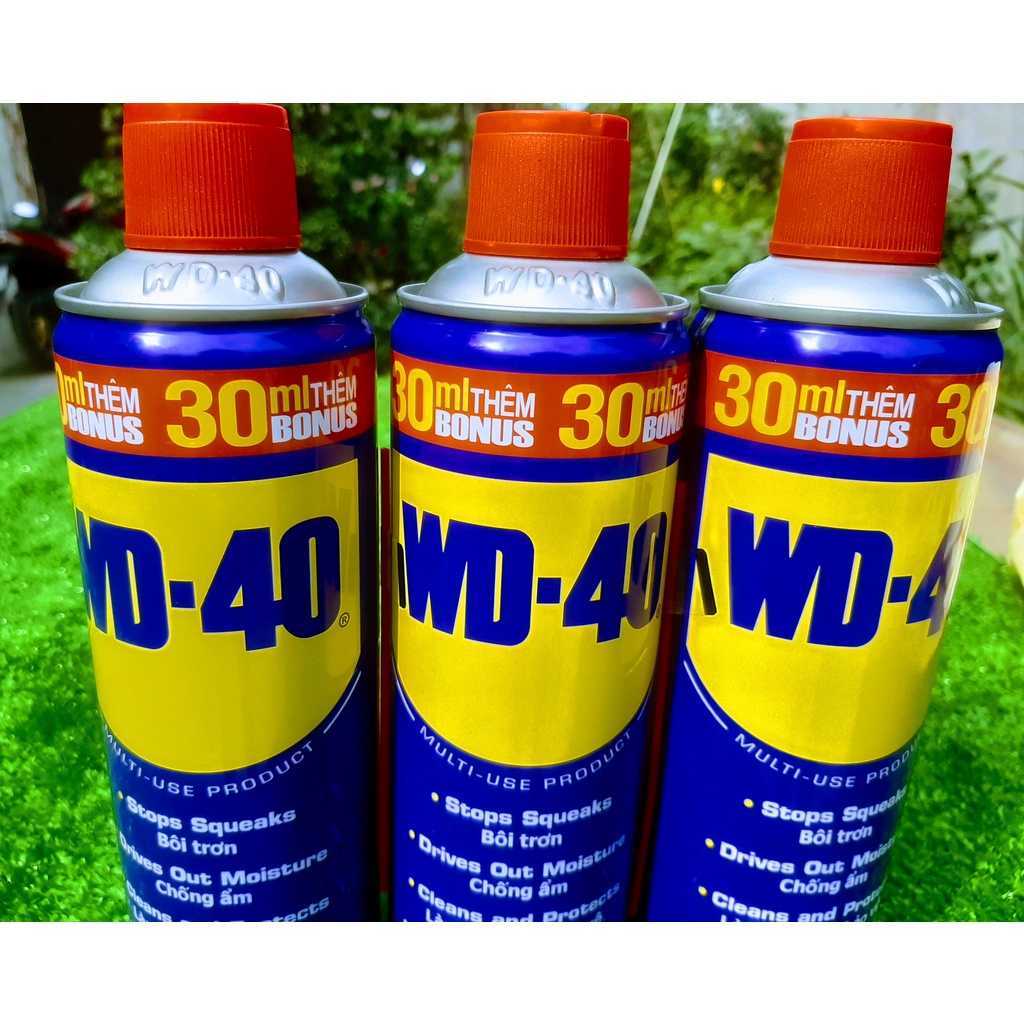[Tặng 30ml] Chai Xịt WD40 412ml Dầu Bôi Trơn Chống Rỉ Làm Sạch Và Chống Ẩm.