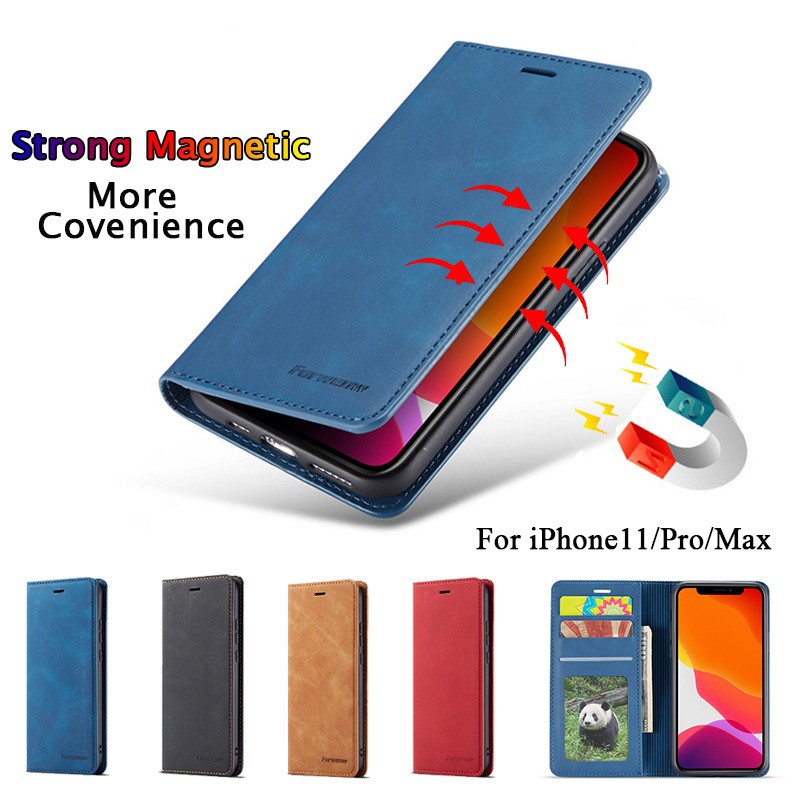 Bao da điện thoại có khe giữ thẻ giá đỡ tiện dụng cho iPhone 11 Pro Max 11 Pro 11 | BigBuy360 - bigbuy360.vn