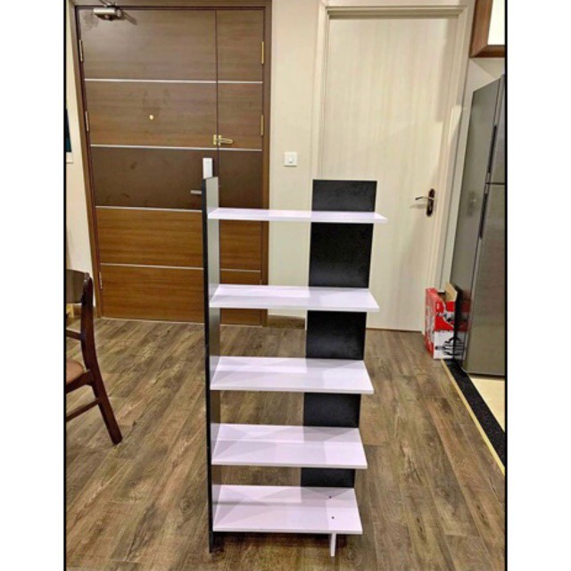 Kệ góc treo tường 5 tầng bằng gỗ SEADECOR gỗ MDF phủ Melamine chống ẩm, chống mốc 4 màu đa năng loại 1m2