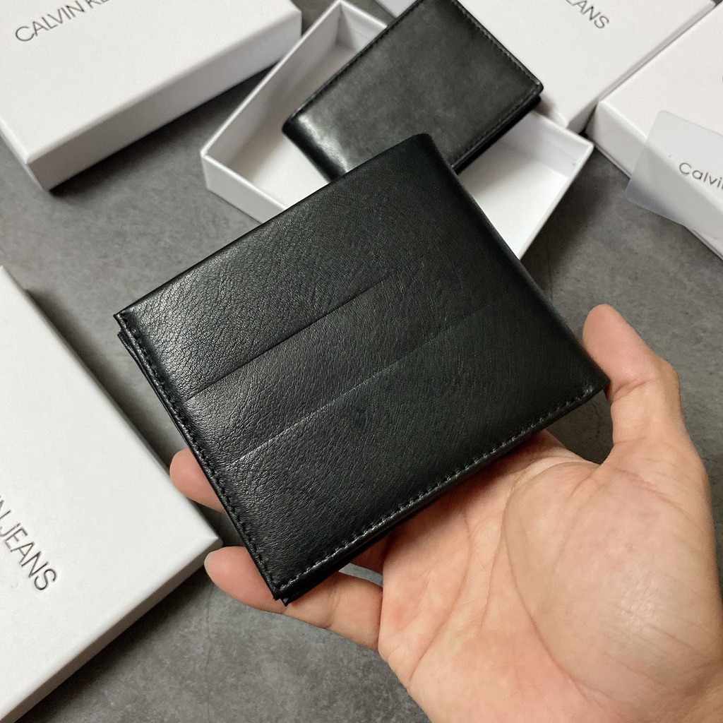 Ví ngắn nam logo full sọc giữa - V370