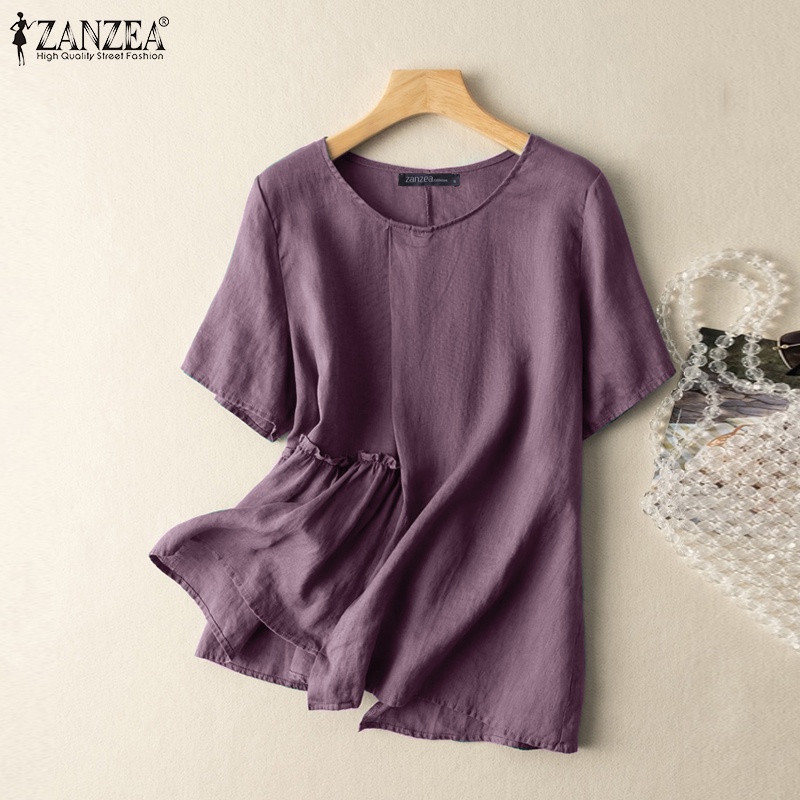 Áo Zanzea tay ngắn thiết kế độc đáo thời trang dành cho nữ