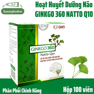 Viên Uống Bổ Não,Tăng Tuần Hoàn Não, GINKGO Boliba 360 - Hộp 100 viên