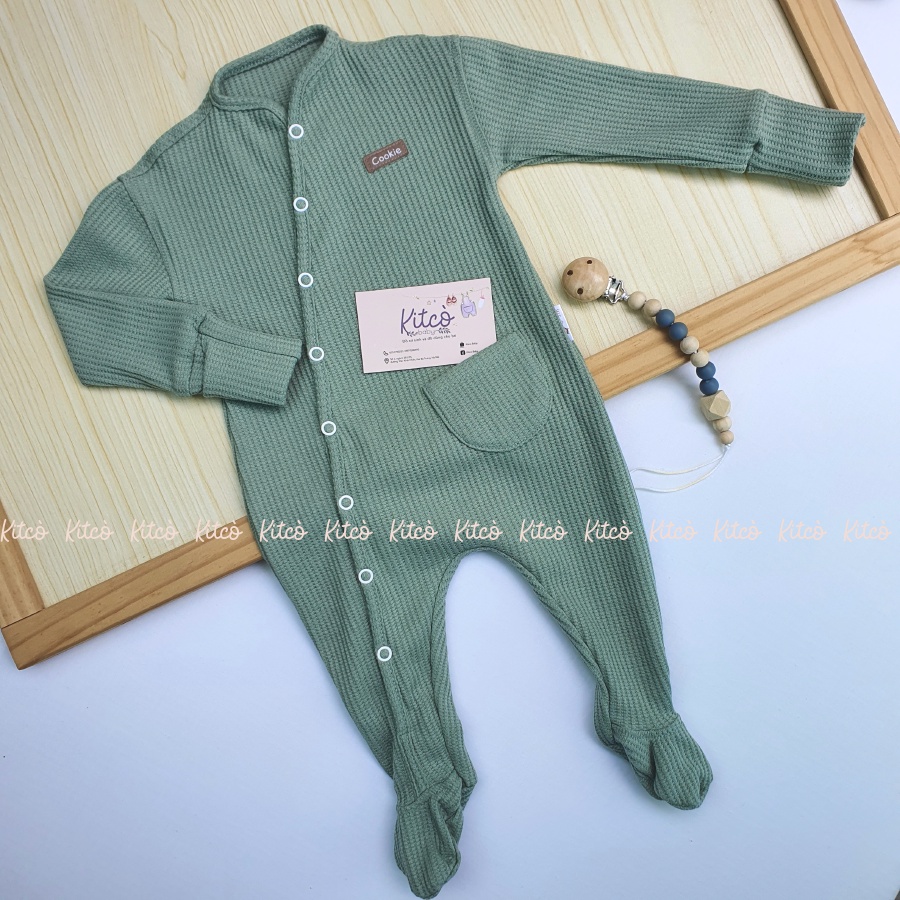 COOKIE Sleepsuit cài chéo liền tất