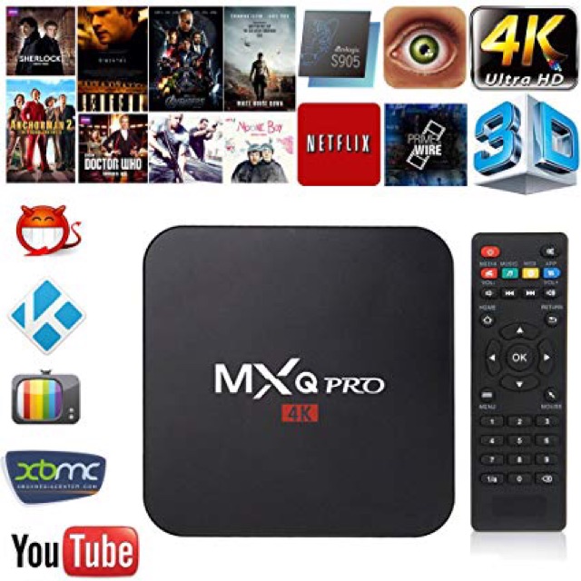 Androi TV Box Truyền hình 4K MXQ Pro 2G+16G Tích hợp FPT Play (Bản ngon Chip S905W - Bán chạy)