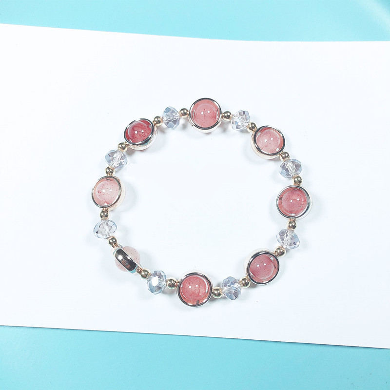 [Mã FAMAYFA giảm 10K đơn 50K] Roselife Lucky Bangle Natural Pink Crystal Beaded Bracelet for Women Good Fortune Jewelry | WebRaoVat - webraovat.net.vn