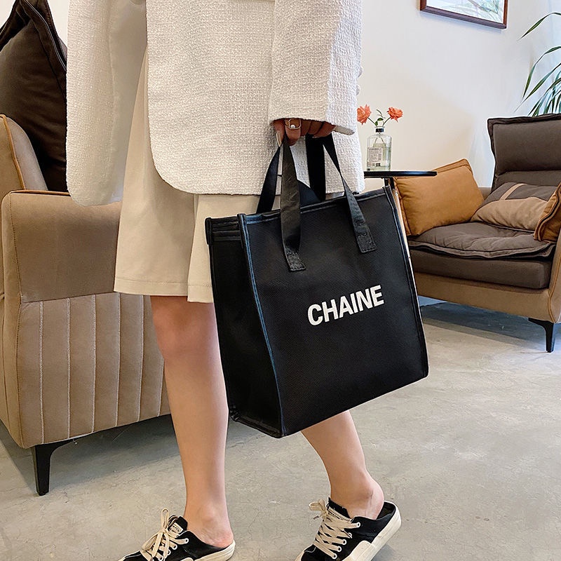 Túi Xách Canvas Phối Khóa Kéo Thiết Kế Mới Đơn Giản Thời Trang