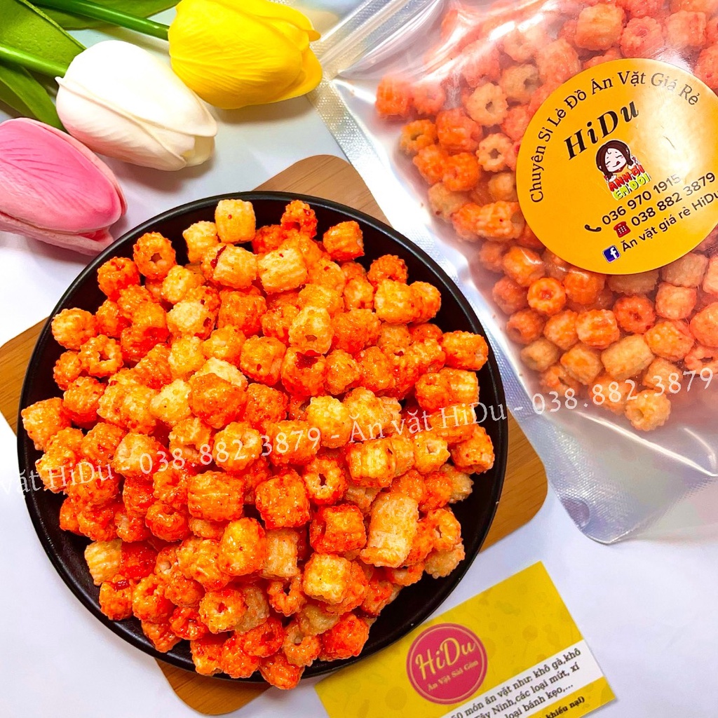 Nui sấy giòn HiDu 100gr cay tẩm vị loại ngon