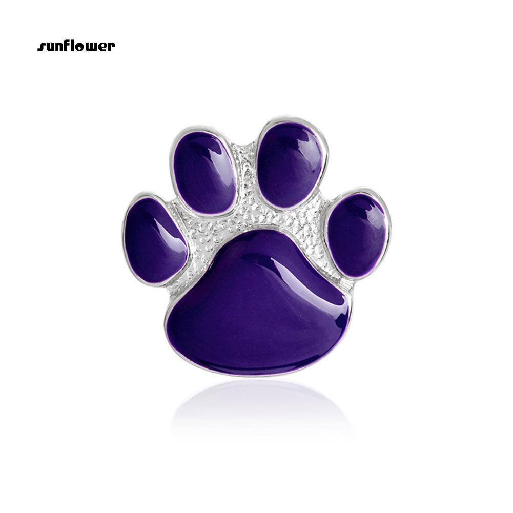 Ghim Cài Áo Hình Chân Chó Hoạt Hình Bằng Hợp Kim Cho Nữ