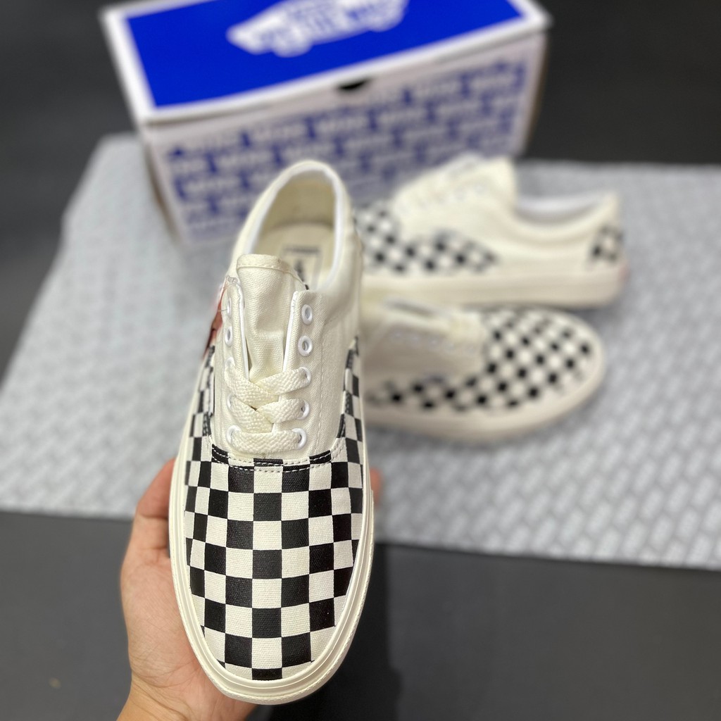 Giày Sneaker Vans Caro Dây Buộc Giày Thể Thao Nam Nữ Thấp Cổ Full Phụ Kiện