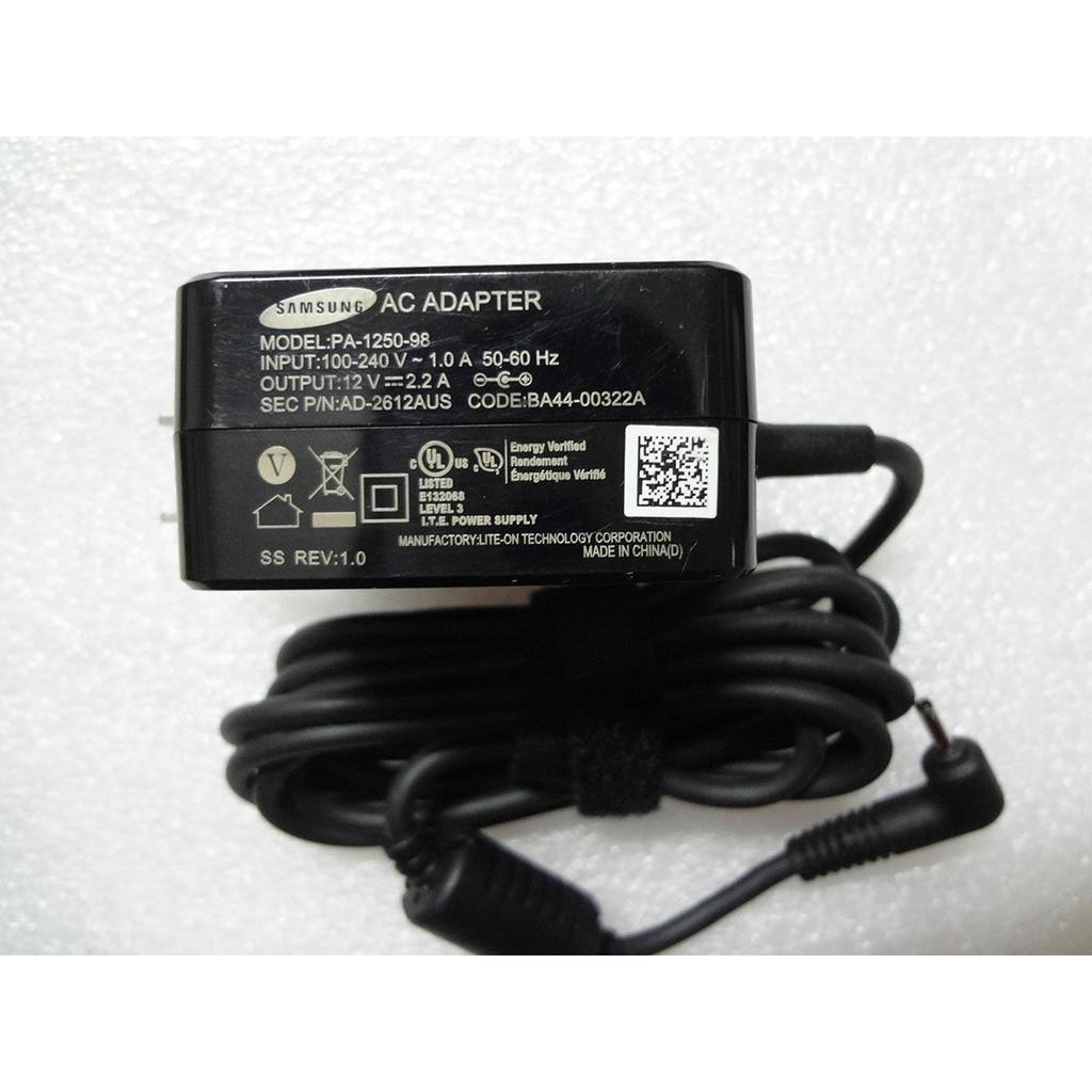 Sạc Laptop Samsung ATIV Book 9 NP930X2K Series 12V--2.2A, 26.4W Hình vuông  Hàng Mới 100% Chuẩn Samsung